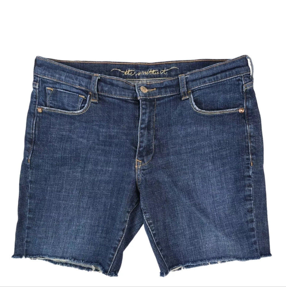 Old Navy The Sweetheart Classic Rise Dark Denim Cutoff Shorts Women's Size 12